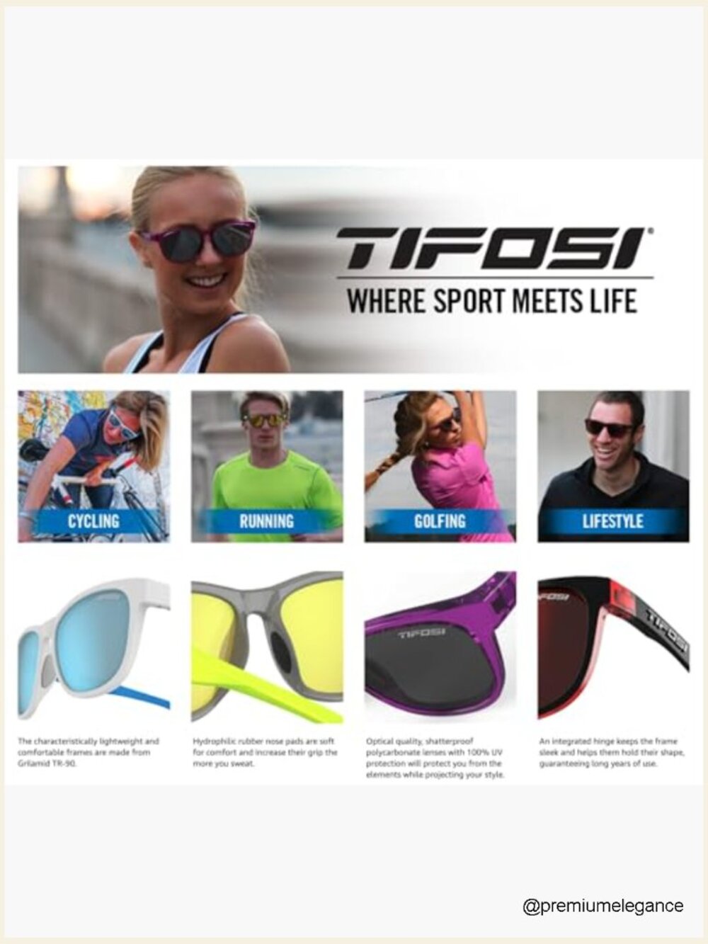 Shatterproof UV Protection Sport Sunglasses - Lightweight Plant-Based Frame, - Picture 6 of 7